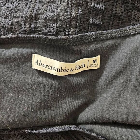 Abercrombie & Fitch Black Bodysuit Long Sleeve Mesh Medium - Picture 6 of 6